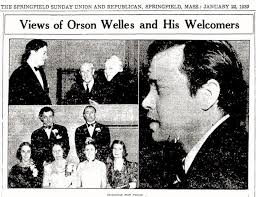 Orson Welles 1939 lecture in Springfield, Massachusetts
