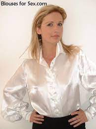 White satin blouse, polkadot satin skirt preview video. 67 Twitter Satin Blouses White Satin Blouse Satin Blouse