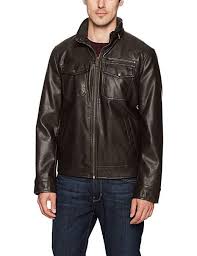 Dockers Men S Faux Leather Classic Trucker Jacket Review Trucker Jacket Jackets Dockers Men