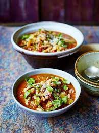 Classic Minestrone Soup Vegetables Recipes Jamie Oliver Recipe Vegetable Recipes Minestrone Minestrone Soup