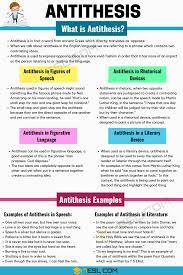 Antithesis Definition Examples In Speech And Literature 7 E S L Essay Writing Skills Learn English Words English Vocabulary Words