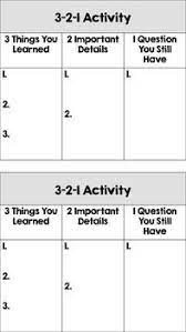 Check spelling or type a new query. Free Exit Ticket 3 2 1 Activity Cards Teaching Teaching Strategies Formative Assessment