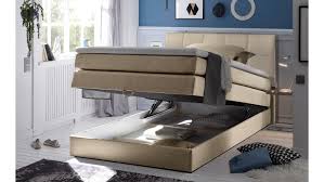 Bett mit bettkasten grau polsterbett lattenrost doppelbett jimmy 140 160 180×200 140 x 200 cm. Boxspringbett New Bedford 1 In Stoff Beige Federkern Bettkasten 140 Cm