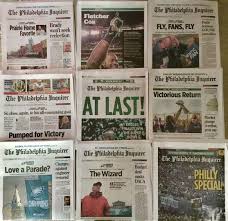 It is the original and complete Philadelphia Eagles 36 Newspapers Nfc Super Bowl Parade Inquirer Daily News 1925784132