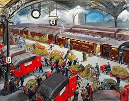 Euston Station Loading The Travelling Post Office Lne Bpma Post109 374 Large Jpg 944 738 Euston Station Art Uk Railroad Art