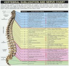 Spinal Chart And The Corresponding Parts Of The Body It