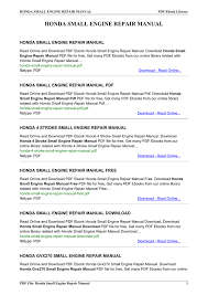 We did not find results for: Honda Small Engine Repair Manual Cardtree