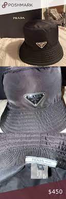 Black Prada Bucket Hat Brand New Box And Original Packaging Included Wore This Hat For Roughly 1 Hour Size M Out Of Stoc Prada Prada Bucket Hat How To Wear
