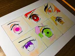 I recently started watching demon slayer and i ended up liking it more than i thought, so now you can enjoy my skycotl x demon slayer crossover fan art. Drawing Demonslayer Eyes Kimetsu Yaiba Drawings Cards Eyes