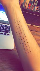 Migraine Tattoo In Morse Code First Tattoo Ever Imgur Discover all images by svetty wap. migraine tattoo in morse code first