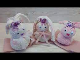 Hasen und küken aus ponpons + tonkarton. Osterdeko Socken Hasen Einfach Selber Basteln Youtube