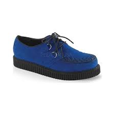 mens demonia creeper 602s size 4 m royal blue suede