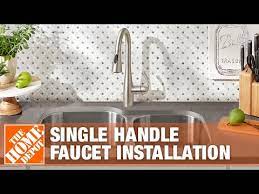 Handle removal maintenance valve cartridge removal maintenance fontaine european single post faucet models: How To Install A Kitchen Faucet The Home Depot