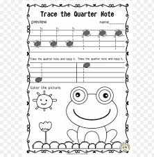 This is a great common core phonemic / phonological awareness activity for kindergarteners, and it should come in handy with first grade review as well. Tracing Music Notes Worksheets For Spring Trace Music Notes Worksheet Png Image With Transparent Background Toppng