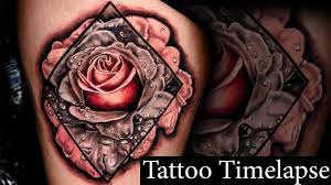 Realist rose tattoo by marcell. Realistic Rose Tattoo Timelapse With Real Time Youtube