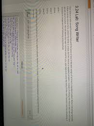 How to write a chorus lyrics. 3 24 Lab Song Writer Your Task Is To Write Several Chegg Com