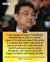 Sheffield Wednesday owner Dejphon Chansiri has released a lengthy statement  on the club's website. Read more Owls news here: https://bbc.in/4j6f4s7