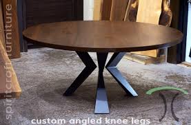 Round Walnut Dining Table W Steel Legs Custom Made To Order Etsy Dining Table Round Dinning Table Walnut Dining Table