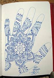 Henna Hand Designs Art Lesson Make A Unique Self Portrait Hand Art Projects Hand Art Art Lessons
