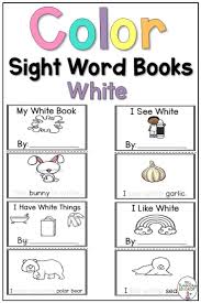 Fun With Color Words Students In Pre Kindergarten And Kindergarten Will Love These W Sight Word Books Sight Words Kindergarten Elementary Reading Activities