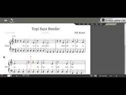 Topi Saya Bundar (My Hat is Round) - Excercise - Piano Sheet Music - Indonesian Song for Children - YouTube