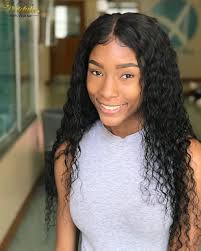Brazilian hair has that sexy mildly coarse texture and yet, it is soft to touch. 100 Human Virgin Hair Wig College African Girls Will Adore Wig Made Using Nadula Brazilian Curly Hair 20i Hair Styles Long Weave Hairstyles Curly Hair Styles