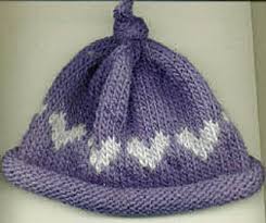 I am a new knitter and knitted my 20 year old son a hat, he recently asked me to knit him another one. Knit Rolled Brim Baby Hat Pattern