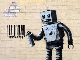 Banksy Tagged Coney Island With A Robot In Today S Artwork Robot Wall Art Street Art Banksy Art