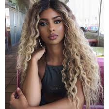 New graceful sexy medium curly golden blonde lace wig 16 inches. Fashion Long Wavy Curly Hair Wig Blonde Natural Full Wig Color Blond Wish Blonde Ombre Curly Hair Styles Long Hair Styles