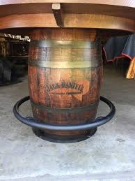 Whiskey Barrel Table And 6 Stools Etsy Barrel Table Whiskey Barrel Table Whiskey Barrel