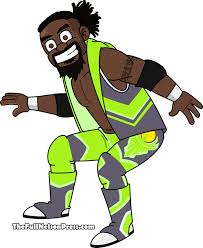 Kofi Kingston Full Nelson Superhero Cartoon