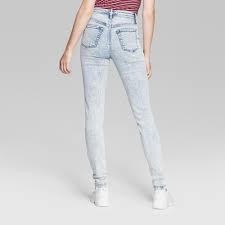 Wild Fable Women S High Rise Button Fly Skinny Jeans Light Wash Size 12 Check Back Soon Blinq