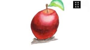 Gambar mewarnai buah buahan segar gambar mewarnai terdapat gambar gambar aneka buah buahan segar seperti buah nanas strawberry anggur pir semangka jeruk apel dan buah pisang karena. Menggambar Dan Mewarnai Buah Apel Dengan Crayon Youtube