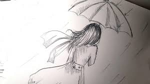 Poze cu fete desenate fete cool youtube. Desen In Creion Usor Cu O Fata Cu Umbrela In Ploaie Girl With Umbrella Pencil Drawing Youtube