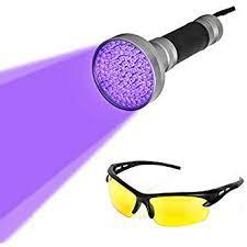 100 leds uv schwarzlicht taschenlampe mit uv schutzbrille ultraviolett handlampe heimtierurindetektoren fur eingetroc taschenlampe schwarzlicht uv taschenlampe