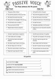 Active Passive Voice Worksheet Unique Active Voice Lesson Plans Worksheets Chessmuseum Template Libr In 2020 Active And Passive Voice Active Voice Advanced Grammar