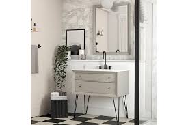 Whether you have a small powder room that needs a classic pedestal sink or you have a double vanity in the master bath that needs a. Atwater Living Agnes 36 Inch Floating Bathroom Vanity With Sink Gray Wood Ashley Furniture Homestore