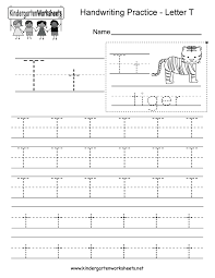 Letter T Handwriting Practice Worksheet This Would Be Great For Kids In Kindergarten You C Writing Practice Worksheets Letter T Worksheets Writing Worksheets