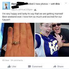 Funny engagement captions if you and your partner appreciate witty puns or sarcastic jokes, get creative with your instagram announcement. Funny Facebook Engagement Announcements