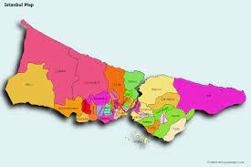 İlçe haritası ve mahalleleri için, ilçe adına tıklayınız. Create Custom Istanbul Map Chart With Online Free Map Maker