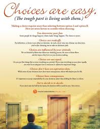 Choices Are Easy. The Tough Part is Living with Them