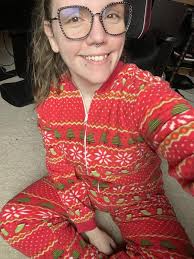 Merry Makings Pickle Fair Isle Pajamas for Adults, Small/Medium
