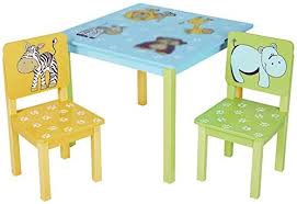 It comes in pink as well, and the star accents on the table and both chairs are pretty darn cute too. Junliang Table Chair Sets For Kids Child Kindergarten Toy Wooden Gaming Room Furniture 2 Chairs 1 Activity Table Color C Buy Online At Best Price In Uae Amazon Ae