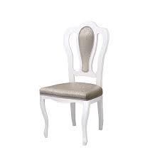 Chf 196, 00 statt chf 280, 00. Barock Stuhl Remo In Weiss Silber Hochglanz