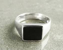 Black And Silver Ring Ladies Black Onyx Ring Signet Ring Women Ring Men Ring Pinky Etsy Rings For Men Signet Rings Women Signet Ring Men