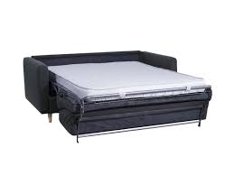 Schlafsofa mit integrierter neue doppeliege matratze mit latten anthrazit. Schlafsofa Mit Matratze 3 Sitzer Ganoa Stoff Anthrazit