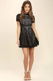 Bb Dakota Adelina Black Lace Dress Black Lace Dress Stylish Short Dresses Mini Dress