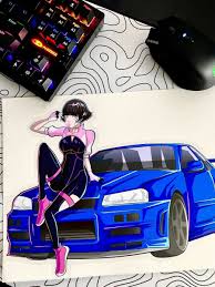 Cyberpunk Edgerunners - Sasha  Car Sticker, Anime Car Sticker, Anime.