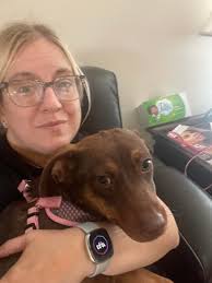 Took Adrian out for the morning and what a sweet little pup she is! She is  PETITE probably only between 20-25 pounds! ❤️She is very affectionate and  gravitates towards people. 🐾She really