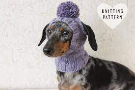 Knitting Pattern Mini Dachshund Dog Hat Small Dog Hat Etsy Dog Hat Mini Dachshund Dachshund Dog